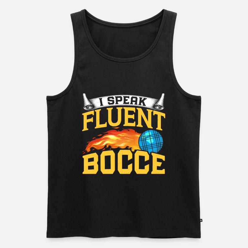Funny Bocce Game - Männer Premium Bio Tank Top - Schwarz