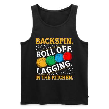 Funny Bocce Game - Men's Premium Organic Tank Top - black - Front - Michal (187cm)