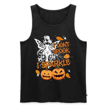 Halloween-Fee Verkleidung I don't spook, I sparkle - Männer Premium Bio Tank Top - Schwarz - Vorne - AI Model Male 178 light (178cm)