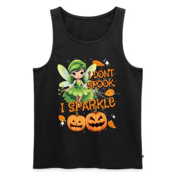 Halloween-Fee Verkleidung I don't spook, I sparkle - Männer Premium Bio Tank Top - Schwarz - Vorne - AI Model Male 178 light (178cm)