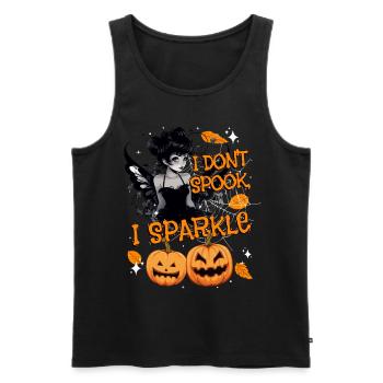 Halloween-Fee Verkleidung I don't spook, I sparkle - Männer Premium Bio Tank Top - Schwarz - Vorne - AI Model Male 178 light (178cm)