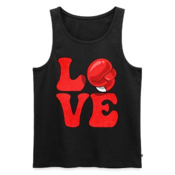 Boxer Boxen - Männer Premium Bio Tank Top - Schwarz - Vorne - AI Model Male 178 light (178cm)