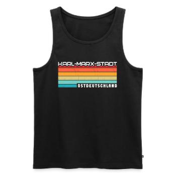 Karl Marx Städter Städterin Karl Marx Stadt - Männer Premium Bio Tank Top - Schwarz - Vorne - Michal (187cm)