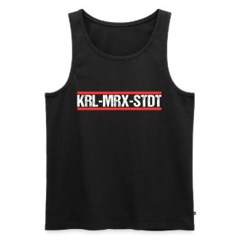 Karl Marx Städter Städterin Karl Marx Stadt - Männer Premium Bio Tank Top - Schwarz - Vorne - Michal (187cm)
