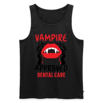 Vampir-Zahnpflege. - Männer Premium Bio Tank Top - Schwarz - Vorne - AI Model Male 178 light (178cm)