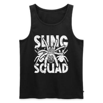 Tarantula Sling Squad - Men's Premium Organic Tank Top - black - Front - AI Model Male 178 light (178cm)