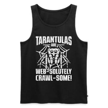 Tarantula Tarantulas Are Web-solutely Crawl-some - Men's Premium Organic Tank Top - black - Front - AI Model Male 178 light (178cm)