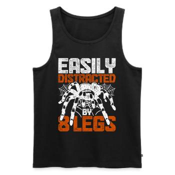 Tarantula Easily Distracted By 8 Legs - Men's Premium Organic Tank Top - black - Front - AI Model Male 178 light (178cm)