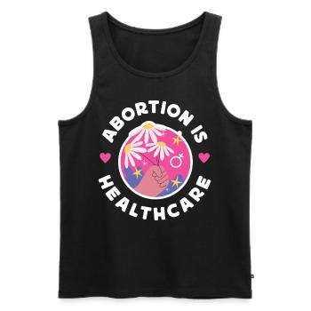 Feminist Abortion Is Healthcare - Men's Premium Organic Tank Top - black - Front - Michal (187cm)