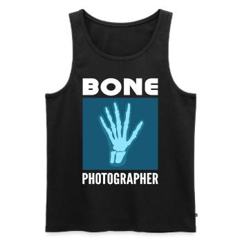 Bone Photographer Rad Tech X-Ray Technologist - Men's Premium Organic Tank Top - black - Front - AI Model Male 178 light (178cm)