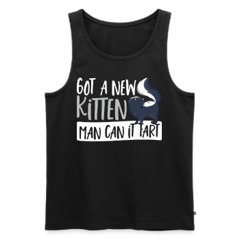 Ich habe ein neues Kätzchen erhalten Mann kann es - Männer Premium Bio Tank Top - Schwarz - Vorne - Michal (187cm)