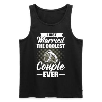 I Just Married The Coolest Couple Ever Wedding - Men's Premium Organic Tank Top - black - Front - Michal (187cm)