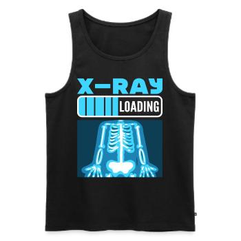 X-Ray Loading Rad Tech X-Ray Technologist - Men's Premium Organic Tank Top - black - Front - AI Model Male 178 light (178cm)