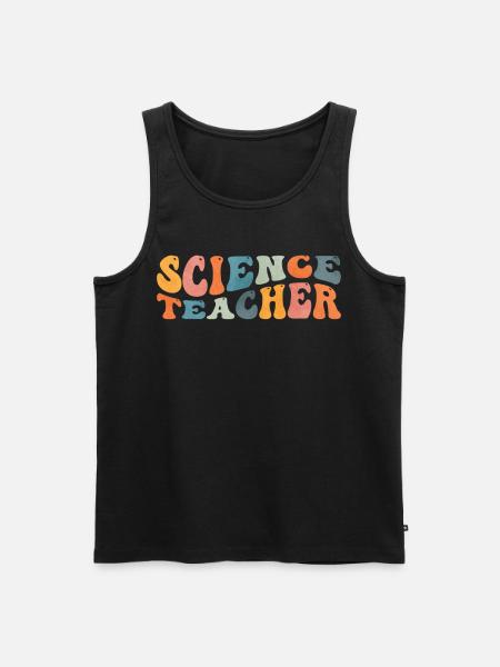 Groovy Science Teacher Scientist Teaching - Men's Premium Organic Tank Top - black