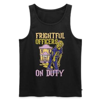 Schreckliche Polizisten im Dienst Polizist Hallowe - Männer Premium Bio Tank Top - Schwarz - Vorne - Michal (187cm)