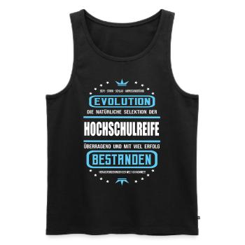 Hochschulreife mit Erfolg bestanden - Männer Premium Bio Tank Top - Schwarz - Vorne - Michal (187cm)