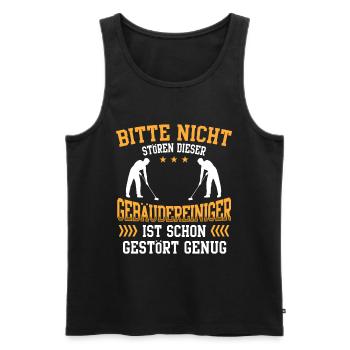 Den Gebäudereiniger nicht stören Fensterputzer - Männer Premium Bio Tank Top - Schwarz - Vorne - Michal (187cm)