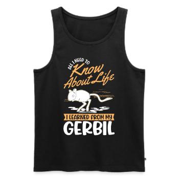 Gerbil Gift Racing Rat Gerbil - Men's Premium Organic Tank Top - black - Front - Michal (187cm)