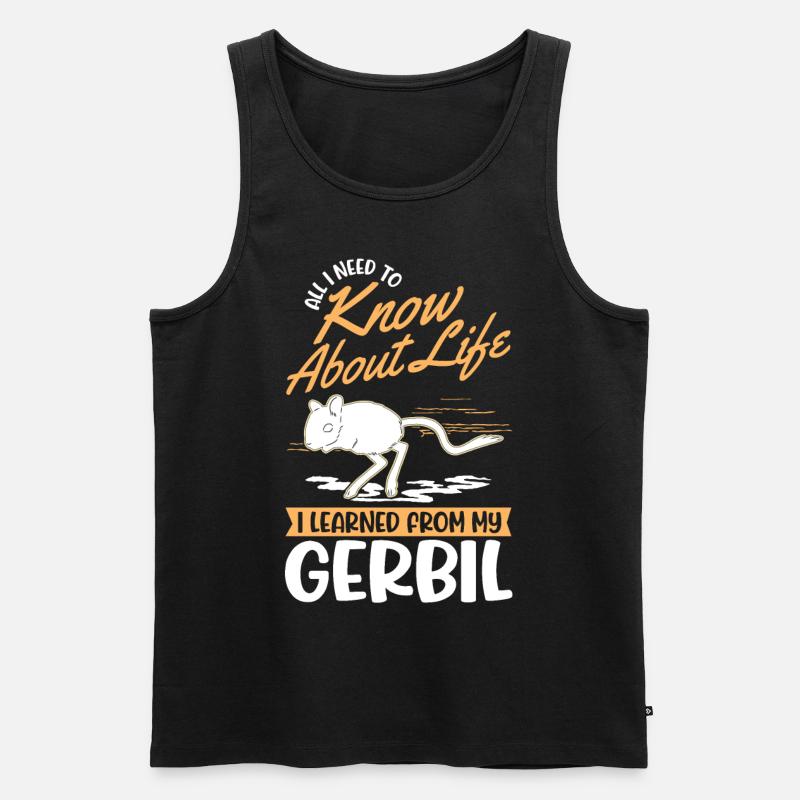 Gerbil Geschenk Rennratte Rennmaus - Männer Premium Bio Tank Top - Schwarz