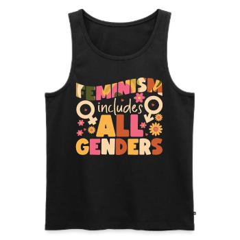 Feminist Feminism Includes All - Men's Premium Organic Tank Top - black - Front - AI Model Male 178 light (178cm)