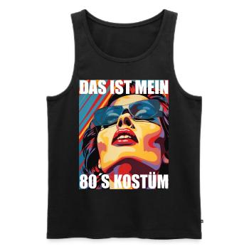 80er Motto Party Das ist mein 80er Jahre Kostüm - Männer Premium Bio Tank Top - Schwarz - Vorne - Michal (187cm)