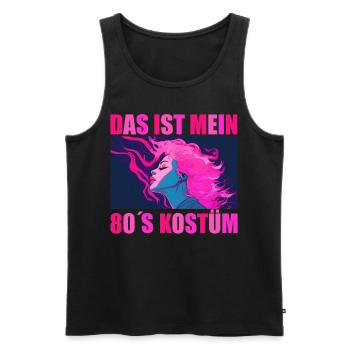 80er Motto Party Das ist mein 80er Jahre Kostüm - Männer Premium Bio Tank Top - Schwarz - Vorne - Michal (187cm)