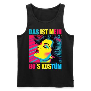80er Motto Party Das ist mein 80er Jahre Kostüm - Männer Premium Bio Tank Top - Schwarz - Vorne - Michal (187cm)