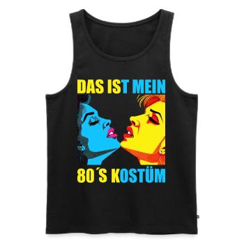 80er Motto Party Das ist mein 80er Jahre Kostüm - Männer Premium Bio Tank Top - Schwarz - Vorne - Michal (187cm)