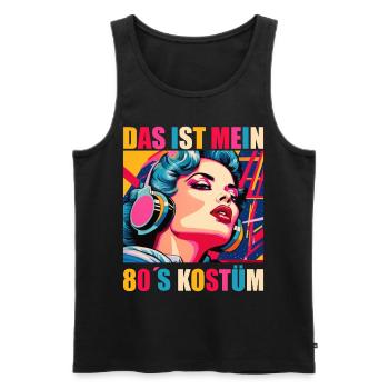 80er Motto Party Das ist mein 80er Jahre Kostüm - Männer Premium Bio Tank Top - Schwarz - Vorne - Michal (187cm)