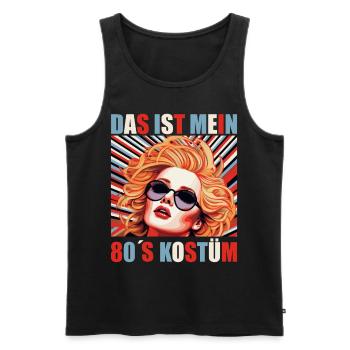 80er Motto Party Das ist mein 80er Jahre Kostüm - Männer Premium Bio Tank Top - Schwarz - Vorne - Michal (187cm)