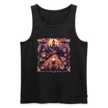 Witches Halloween Witch Pumpkin Halloween Party - Men's Premium Organic Tank Top - black - Front - Michal (187cm)