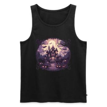 Witches Halloween Witch Pumpkin Halloween Party - Men's Premium Organic Tank Top - black - Front - Michal (187cm)