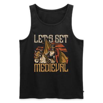Mittelalterfest Let's Get Medieval - Männer Premium Bio Tank Top - Schwarz - Vorne - Michal (187cm)