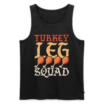 Mittelalterfest Mittelaltermarkt Turkey Leg Squad - Männer Premium Bio Tank Top - Schwarz - Vorne - Michal (187cm)