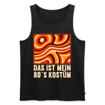 80s Theme Party This is my 80s costume - Men's Premium Organic Tank Top - black - Front - AI Model Male 178 light (178cm)