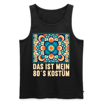 80er Motto Party Das ist mein 80er Jahre Kostüm - Männer Premium Bio Tank Top - Schwarz - Vorne - Michal (187cm)