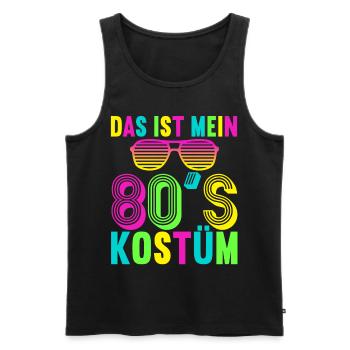 80er Motto Party Das ist mein 80er Jahre Kostüm - Männer Premium Bio Tank Top - Schwarz - Vorne - Michal (187cm)