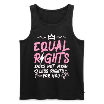 Feminist Equal Rights For Others - Männer Premium Bio Tank Top - Schwarz - Vorne - AI Model Male 178 light (178cm)