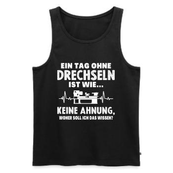 Drechsler Drechseln Drechselbank Drechsel - Männer Premium Bio Tank Top - Schwarz - Vorne - Michal (187cm)