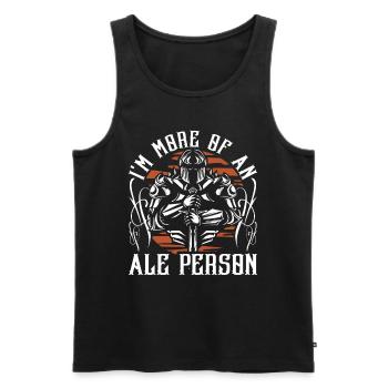 Mittelalterfest I'm More Of An Ale Person - Männer Premium Bio Tank Top - Schwarz - Vorne - AI Model Male 178 light (178cm)