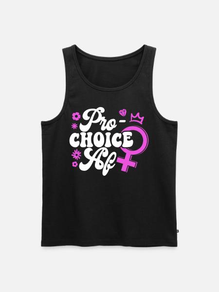 Feminist Pro-Choice Af - Men's Premium Organic Tank Top - black