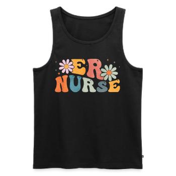 Groovy ER Nurse Emergency Nurse - Men's Premium Organic Tank Top - black - Front - Michal (187cm)