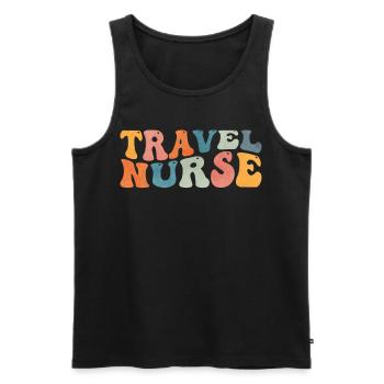 Groovy Travel Nurse Transport Krankenpflege - Männer Premium Bio Tank Top - Schwarz - Vorne - Michal (187cm)