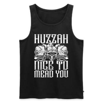 Mittelalterfest Huzzah Nice To Mead You - Männer Premium Bio Tank Top - Schwarz - Vorne - Michal (187cm)