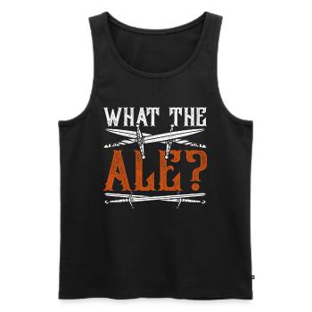 Mittelalterfest Mittelaltermarkt What The Ale? - Männer Premium Bio Tank Top - Schwarz - Vorne - AI Model Male 178 light (178cm)