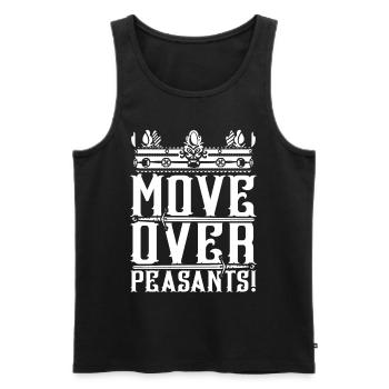 Mittelalterfest Move Over Peasants - Männer Premium Bio Tank Top - Schwarz - Vorne - Michal (187cm)