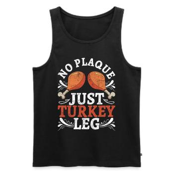 Mittelalterfest Mittelaltermarkt Just Turkey Leg - Männer Premium Bio Tank Top - Schwarz - Vorne - Michal (187cm)