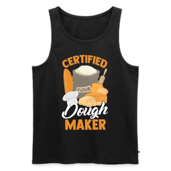 Funny Bread Baking Baker Flour - Men's Premium Organic Tank Top - black - Front - AI Model Male 178 light (178cm)