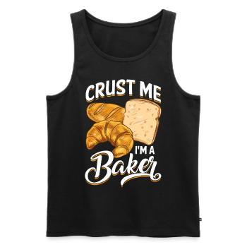 Lustiger Brotbacken-Bäcker - Männer Premium Bio Tank Top - Schwarz - Vorne - AI Model Male 178 light (178cm)