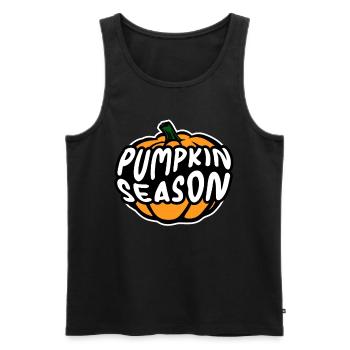 Saison des citrouilles: Citrouille rétro pour votre Halloween! - Débardeur bio Premium Homme - noir - Devant - Michal (187cm)